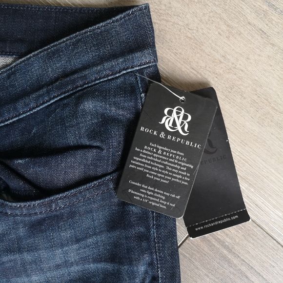 NEW! Rock & Republic Stella Straight Leg Jeans Dark Denim NWT - Picture 8 of 12